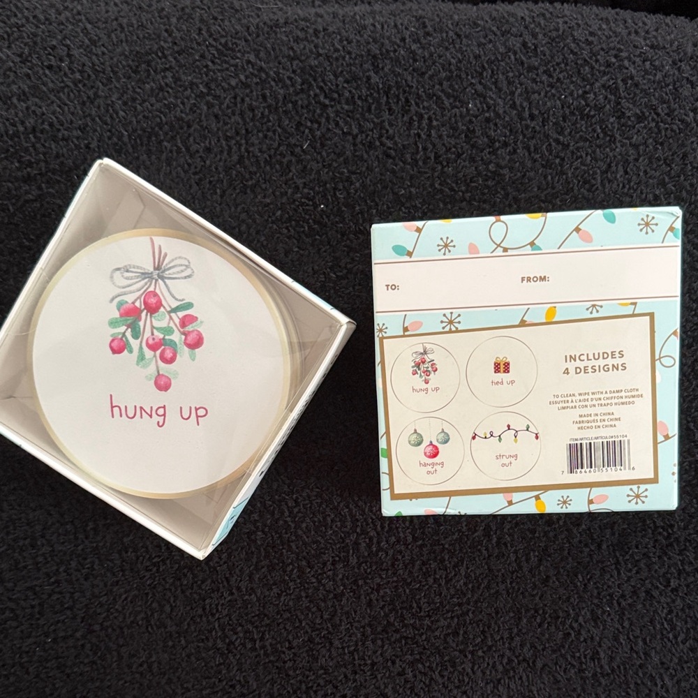 2 sets Festive Holiday Coasters